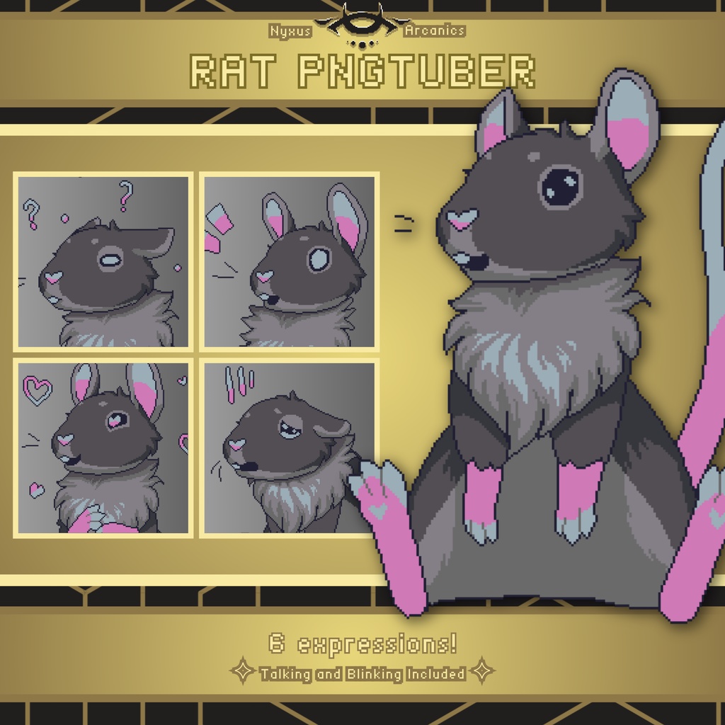 Pixel Rat | Pngtuber Stream Pet