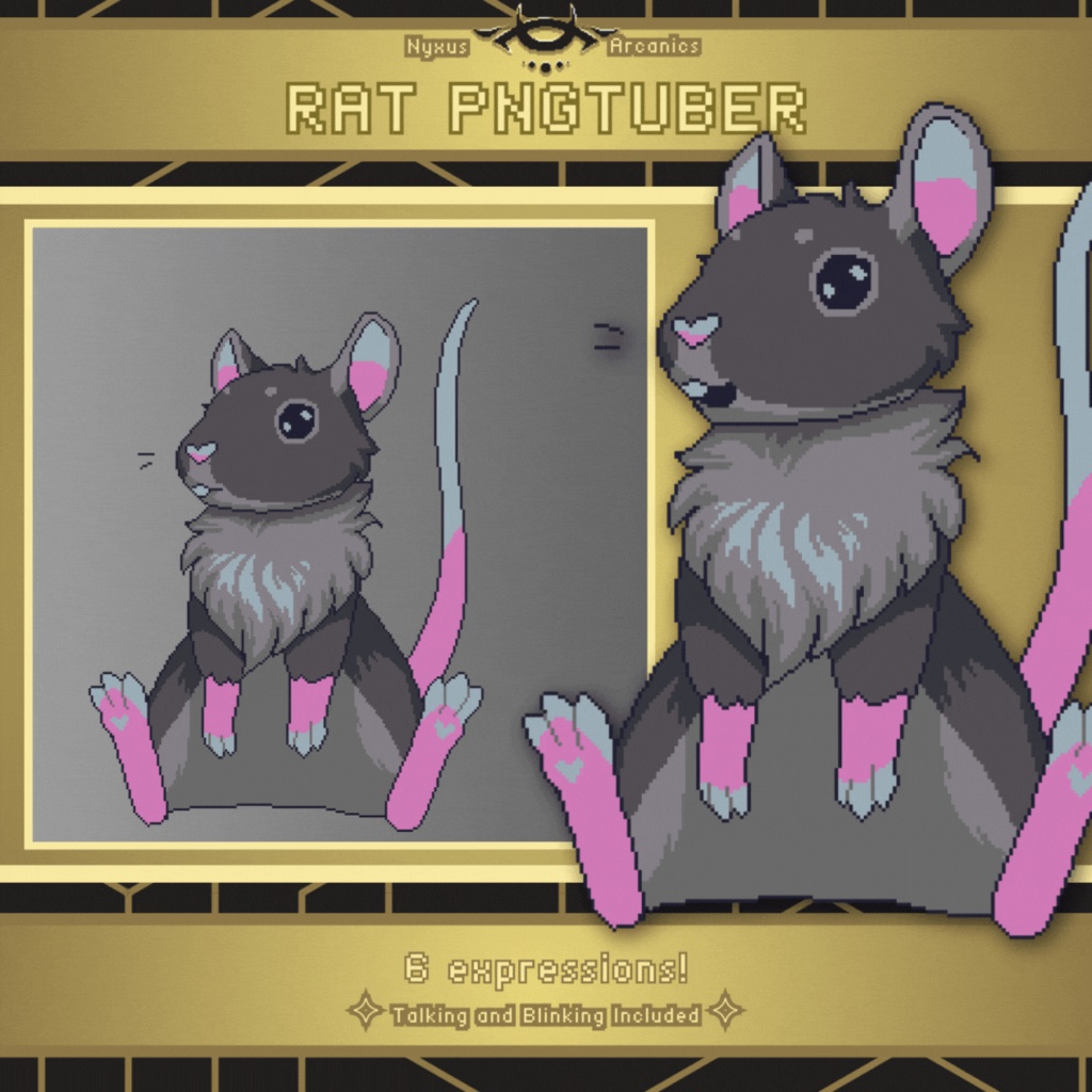 Pixel Rat | Pngtuber Stream Pet
