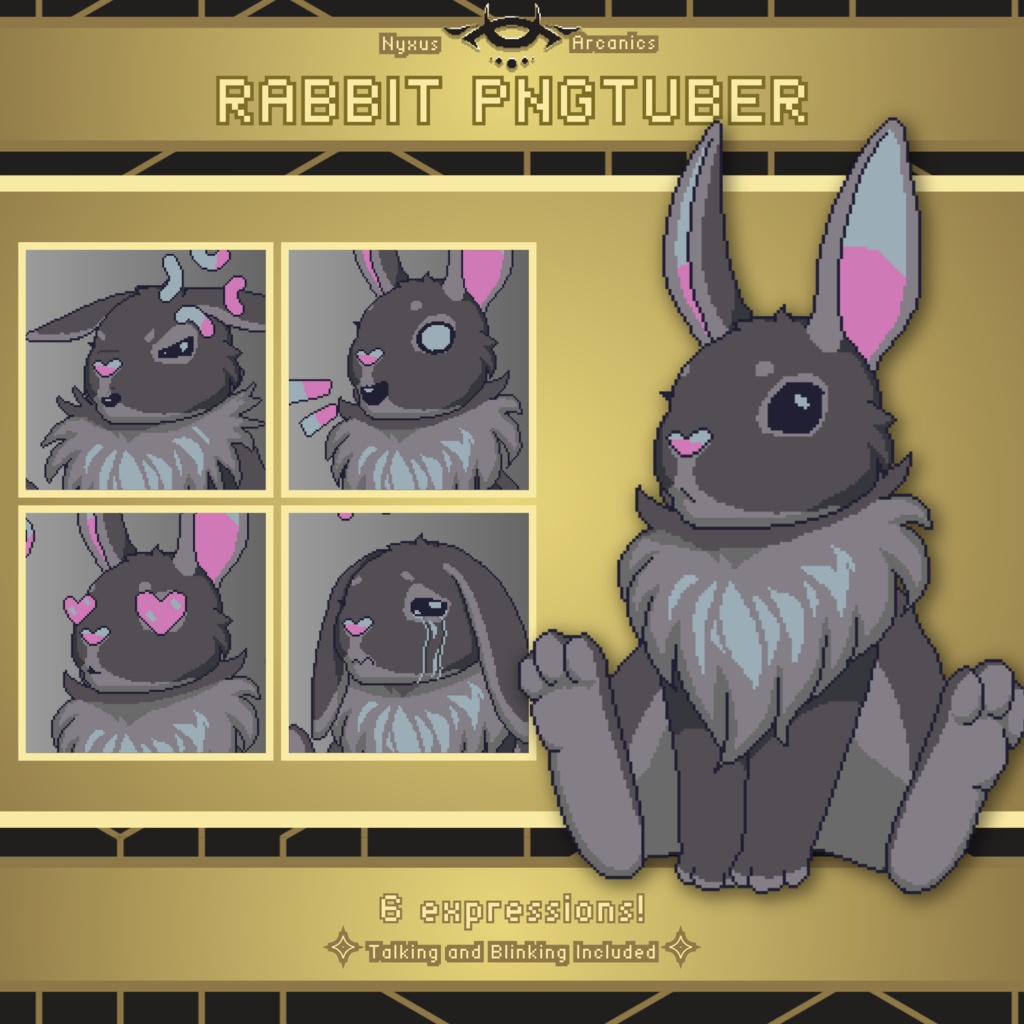 Pixel Bunny | Pngtuber Stream Pet