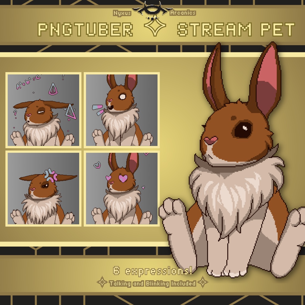 Pixel Bunny | Pngtuber Stream Pet