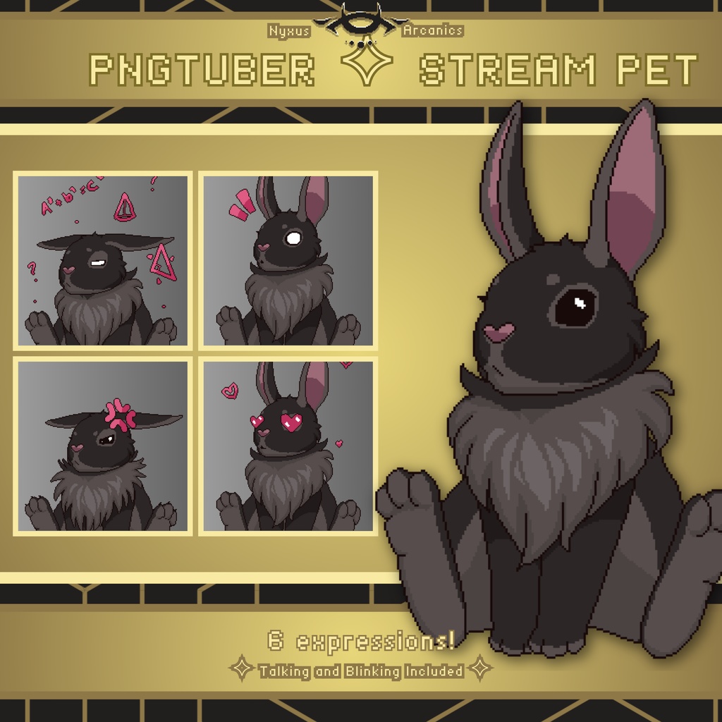 Pixel Bunny | Pngtuber Stream Pet