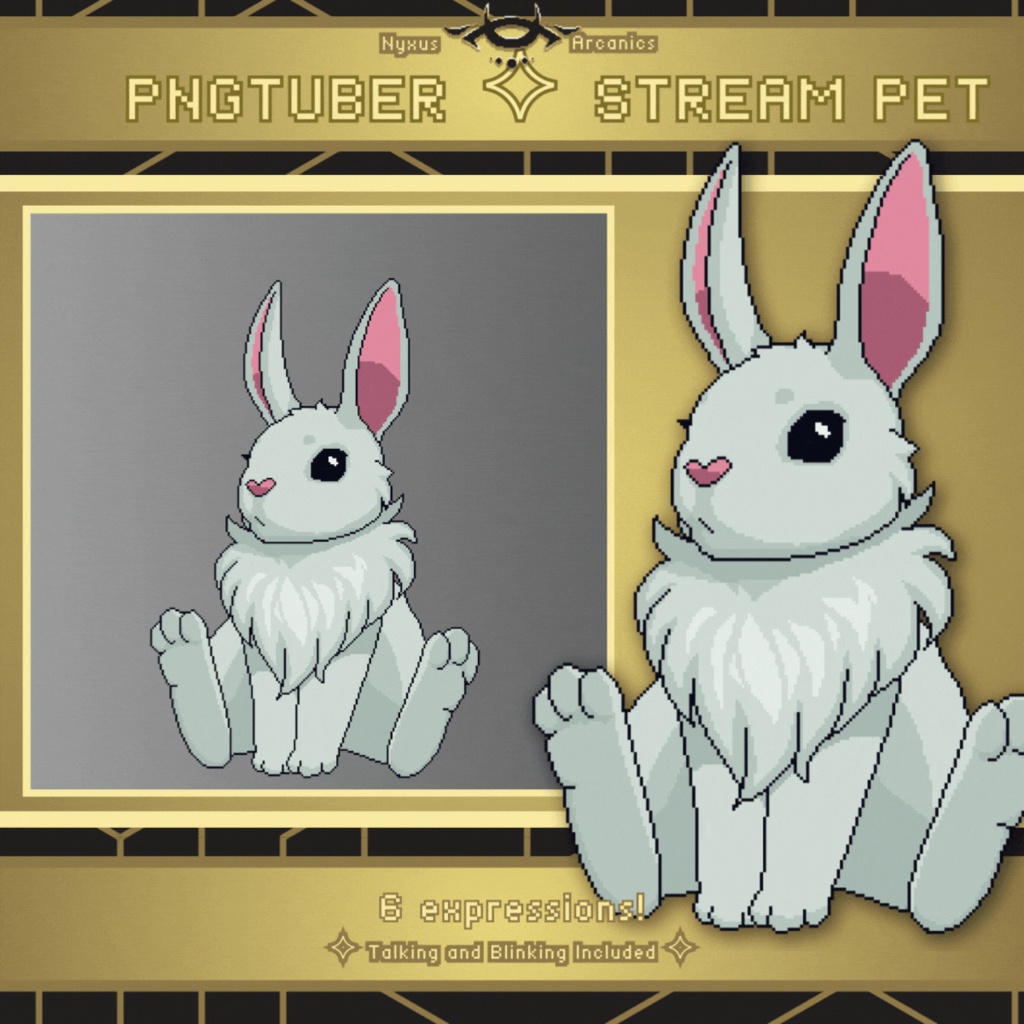 Pixel Bunny | Pngtuber Stream Pet