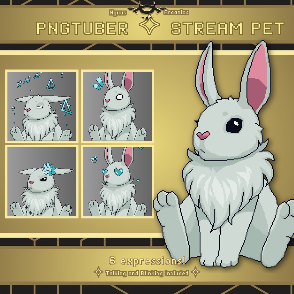 Pixel Bunny | Pngtuber Stream Pet