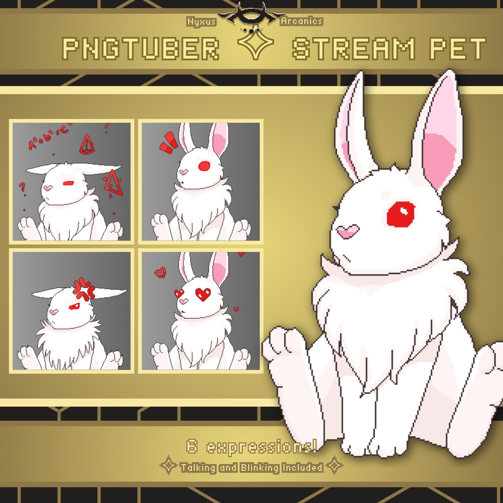 Pixel Bunny | Pngtuber Stream Pet