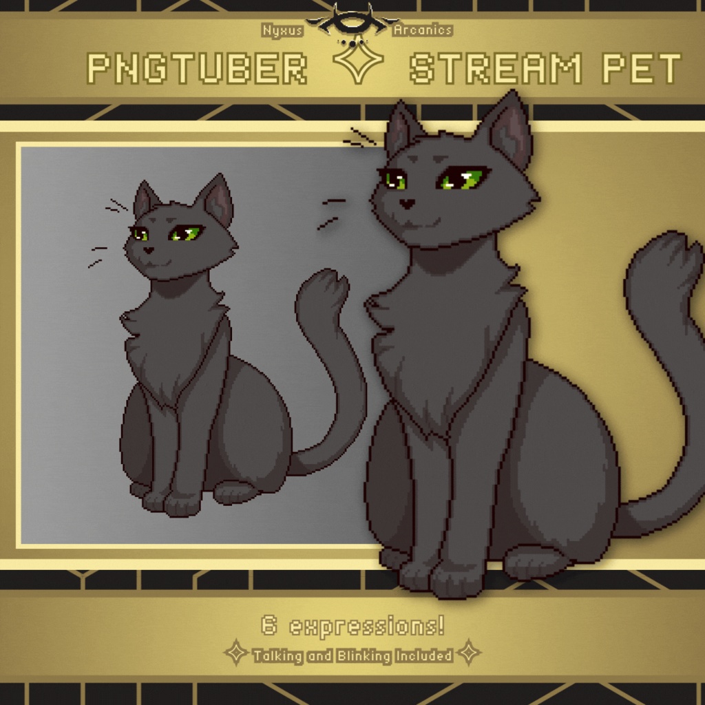 Pixel Cat | Pngtuber | Stream Pet