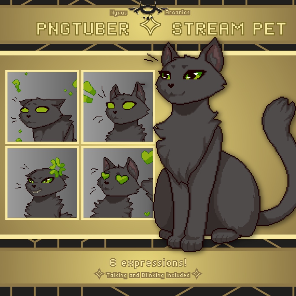 Pixel Cat | Pngtuber | Stream Pet
