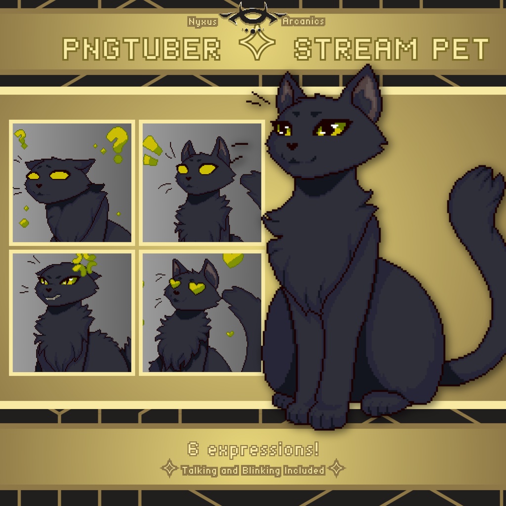 Pixel Cat | Pngtuber | Stream Pet