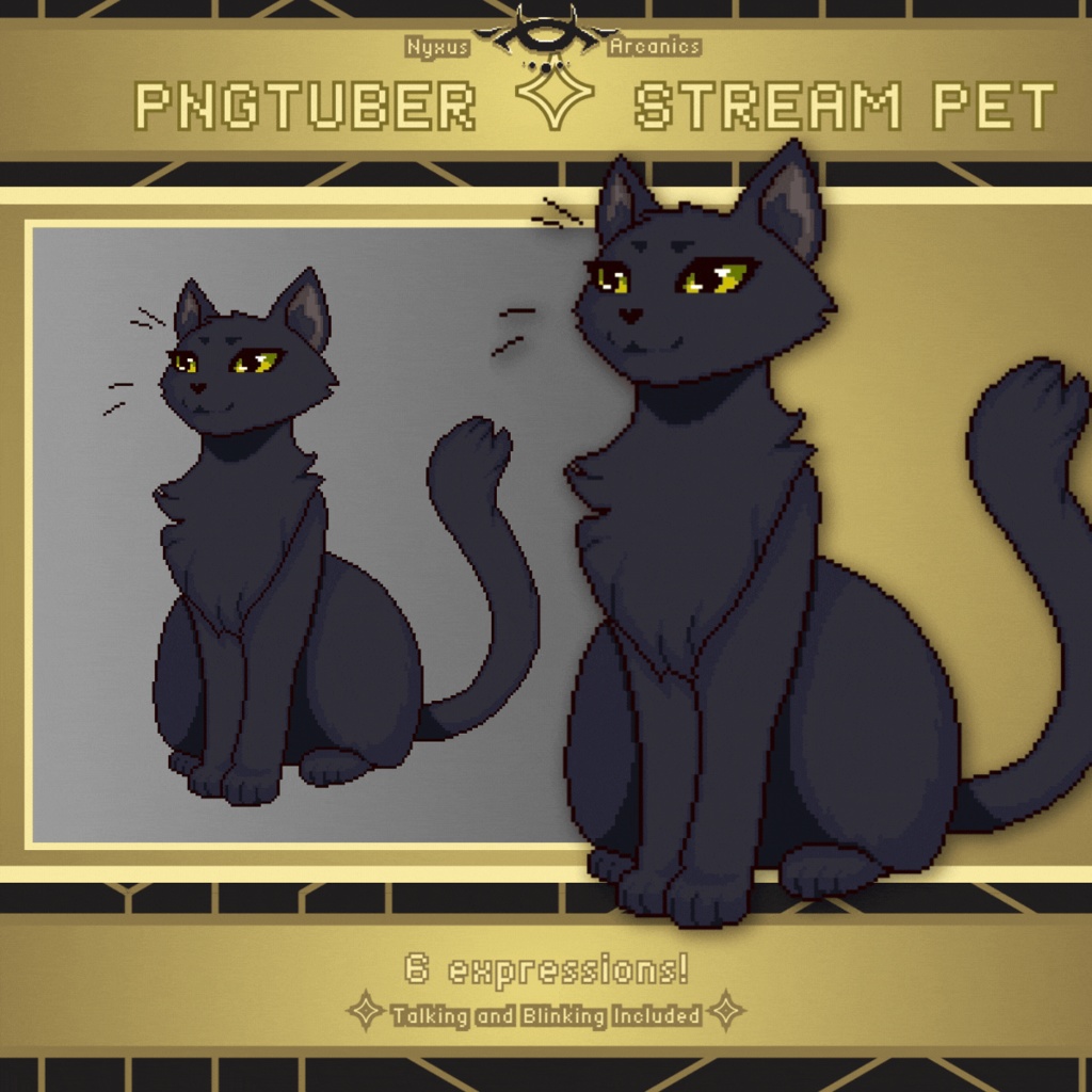 Pixel Cat | Pngtuber | Stream Pet