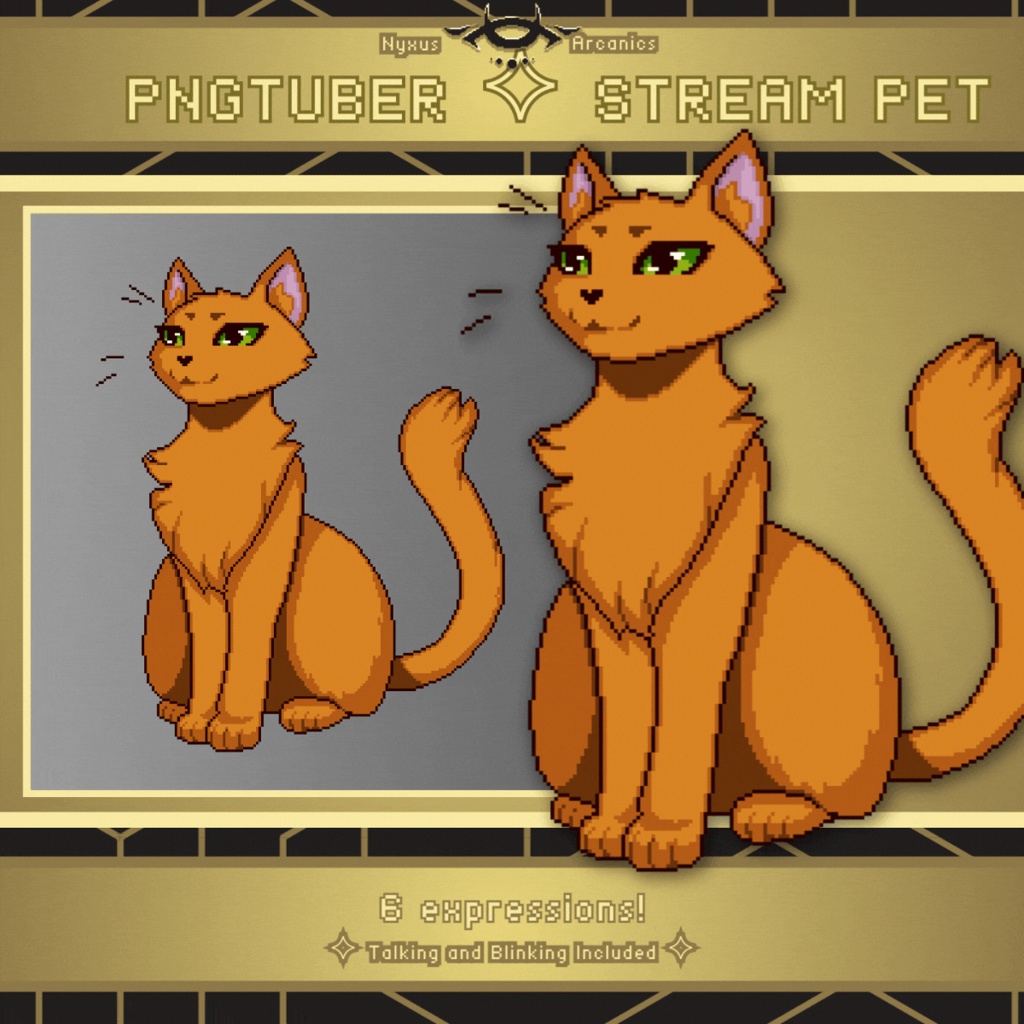 Pixel Cat | Pngtuber | Stream Pet