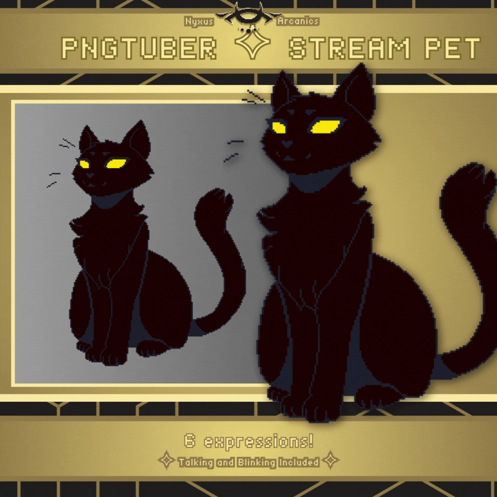 Pixel Cat | Pngtuber | Stream Pet