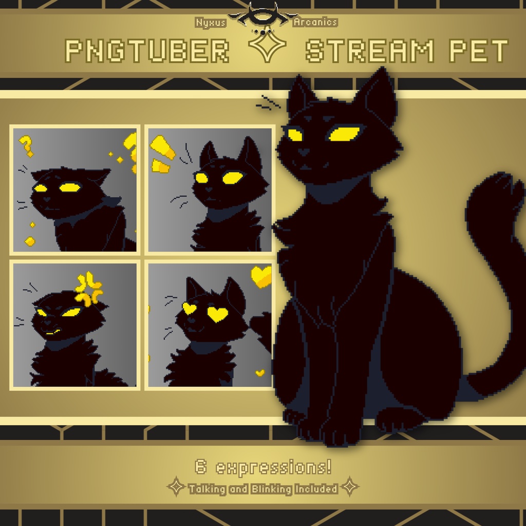 Pixel Cat | Pngtuber | Stream Pet
