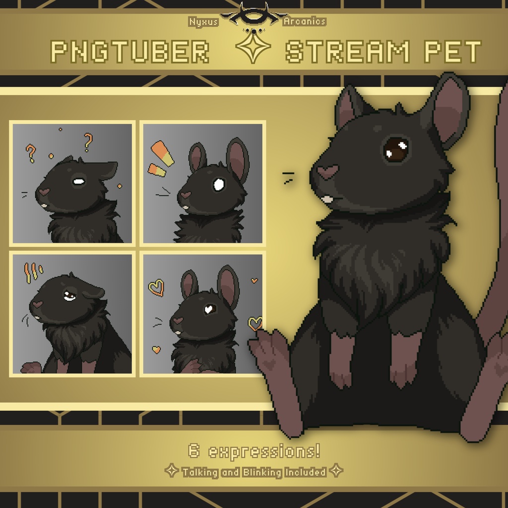 Pixel Rat | Pngtuber Stream Pet