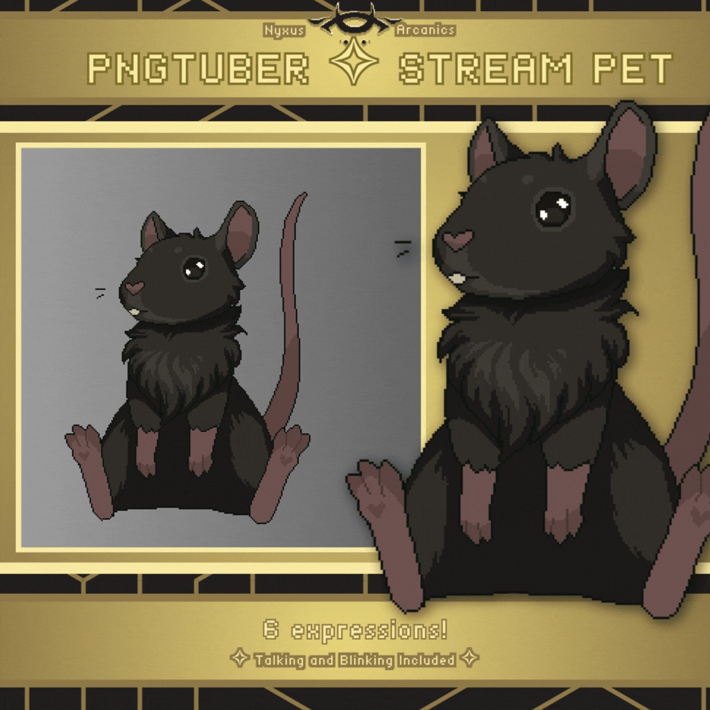 Pixel Rat | Pngtuber Stream Pet