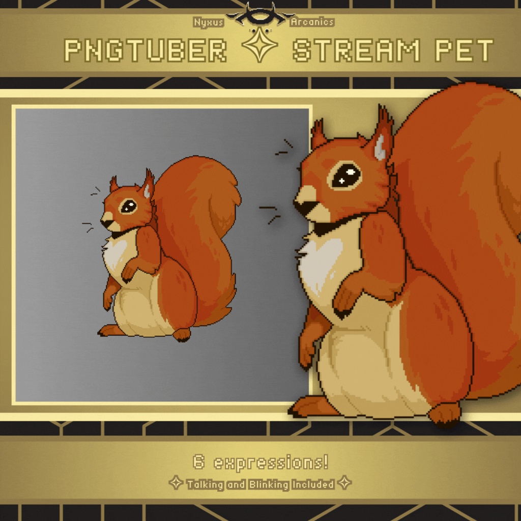 Pixel Squirrel Pngtuber | Stream Pet
