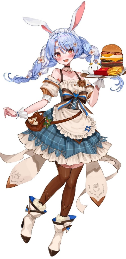 兎田カフェ店員風アレンジホロライブファンタジー衣装アクスタ