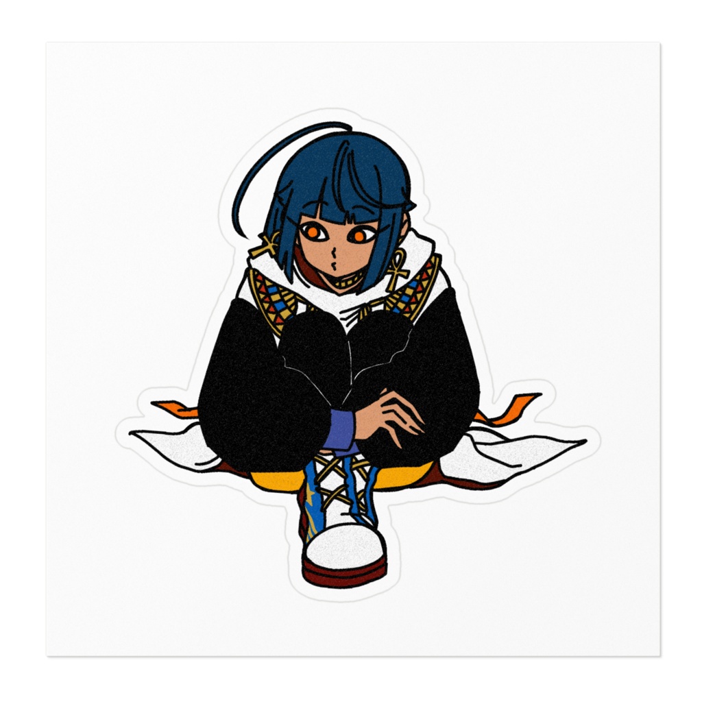 颯芳ナクト 2周年記念ステッカーC