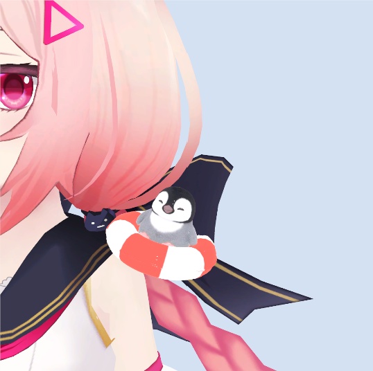 肩乗りペンギン|全アバター対応 動きに合わせて軽く揺れる肩乗りアクセサリー