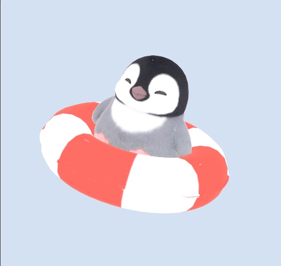 肩乗りペンギン|全アバター対応 動きに合わせて軽く揺れる肩乗りアクセサリー