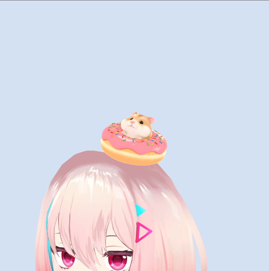 ハムスターのドーナツ|全アバター対応 肩乗りアクセサリー