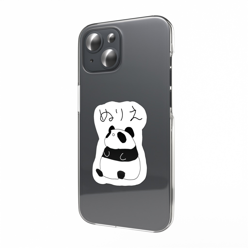 塗り絵パンダステッカー