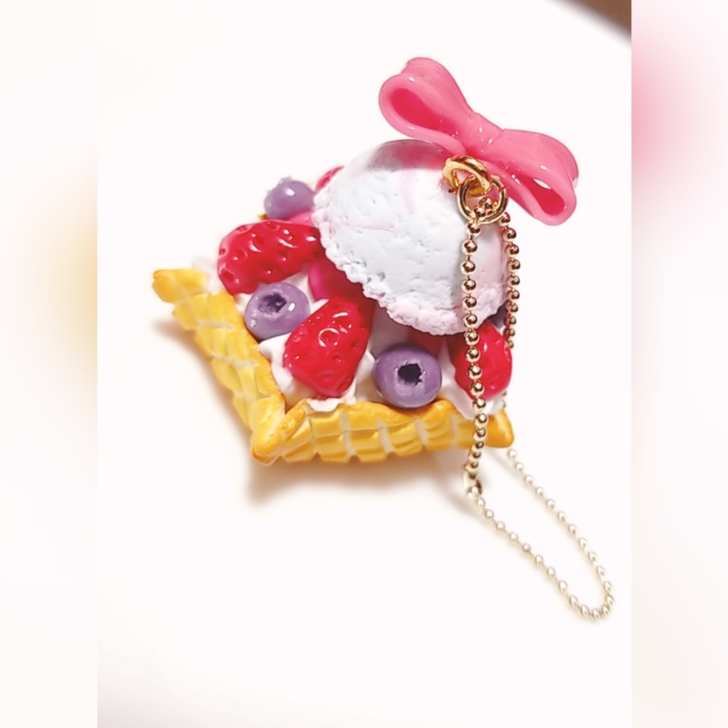 みすず*ゆめかわワッフルボウル_あつまれどうぶつの森_フェイクスイーツ