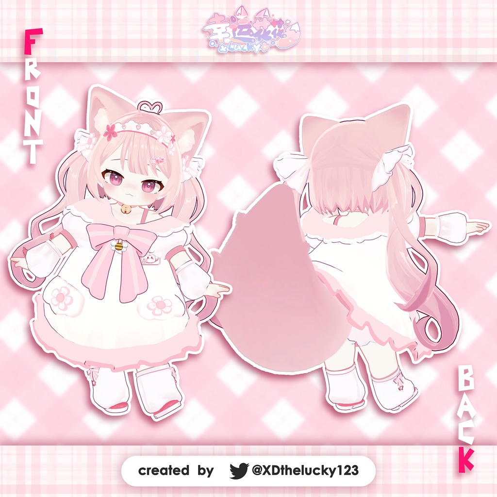 VRChat向オリジナル3Dモデル【小花lucky】#lucky3D