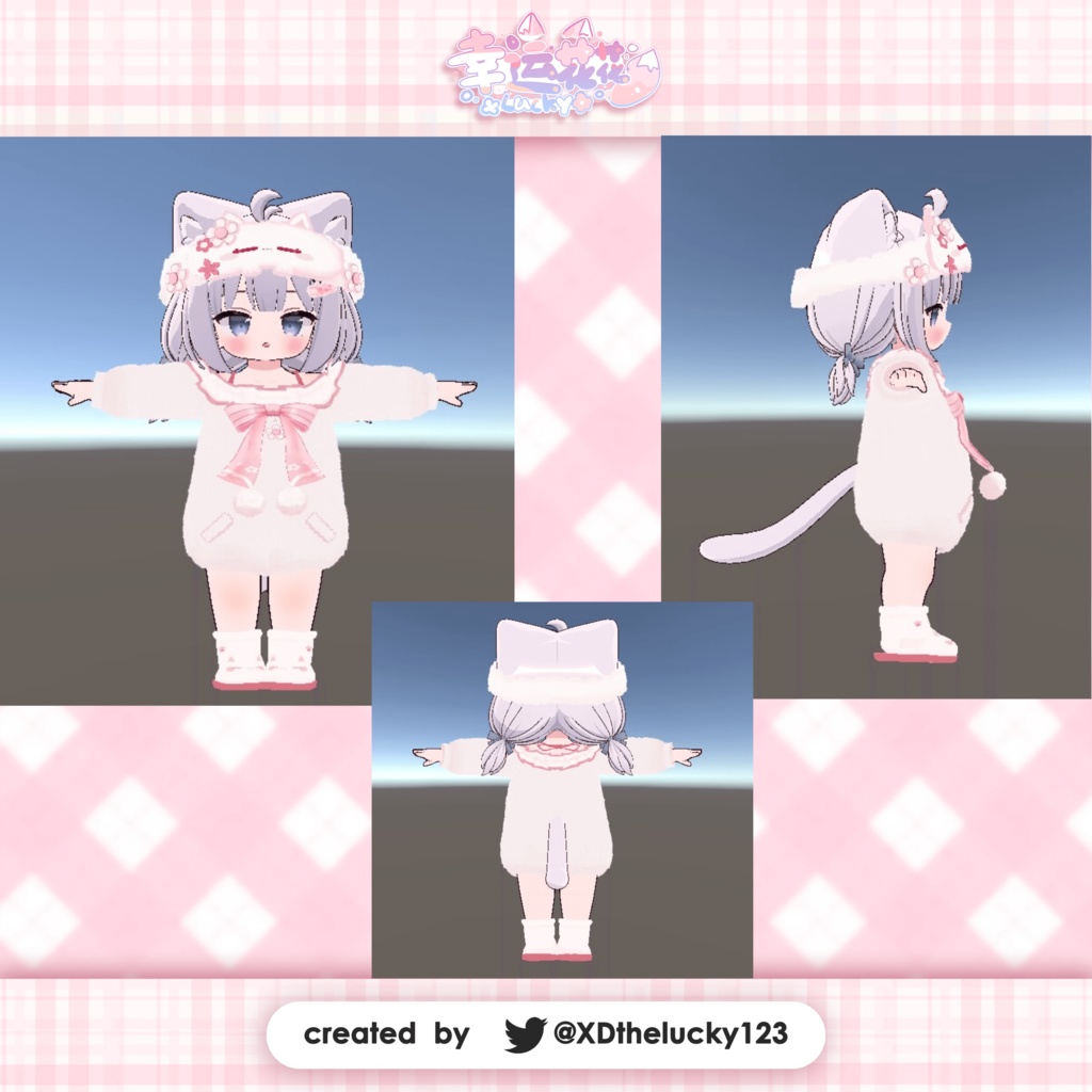 【3D衣装】✦7キャラ対応✦パジャマセットpajamas set