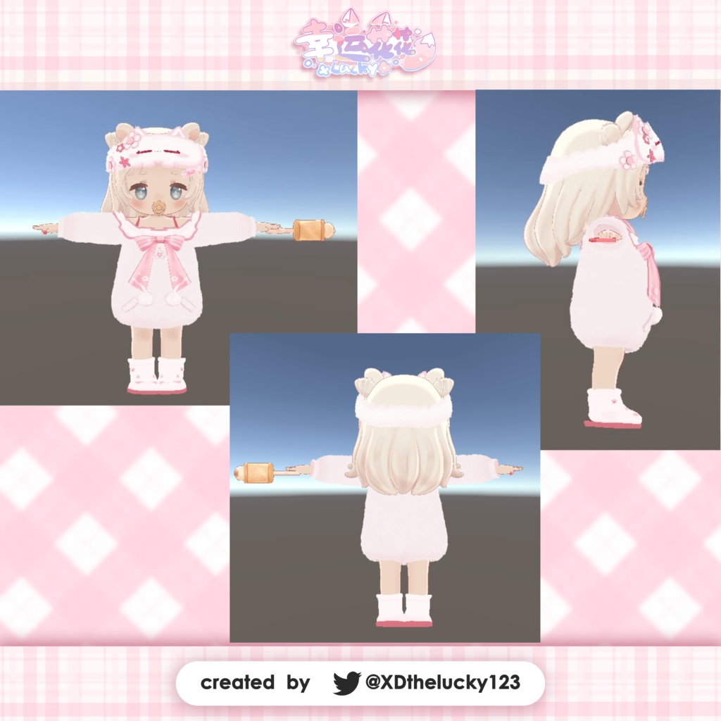 【3D衣装】✦7キャラ対応✦パジャマセットpajamas set