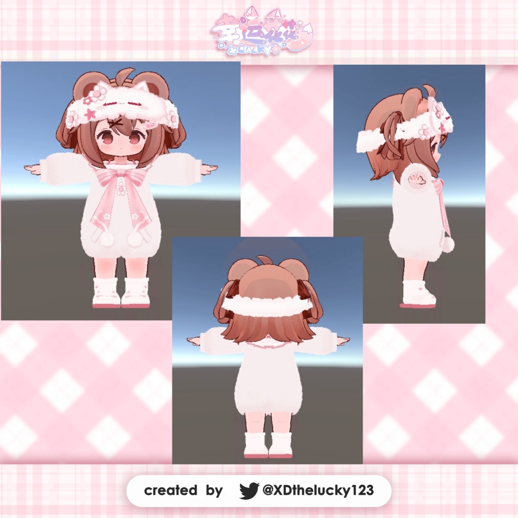 【3D衣装】✦7キャラ対応✦パジャマセットpajamas set