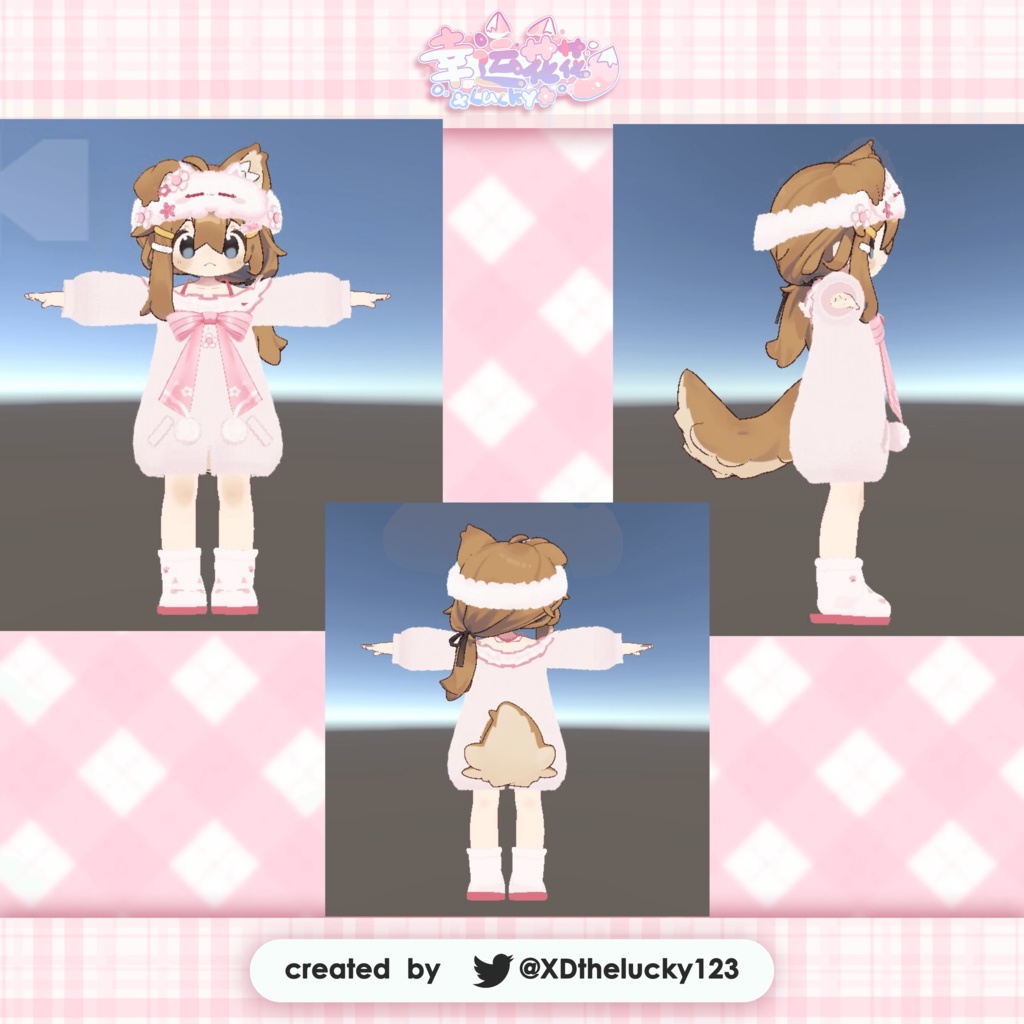 【3D衣装】✦7キャラ対応✦パジャマセットpajamas set