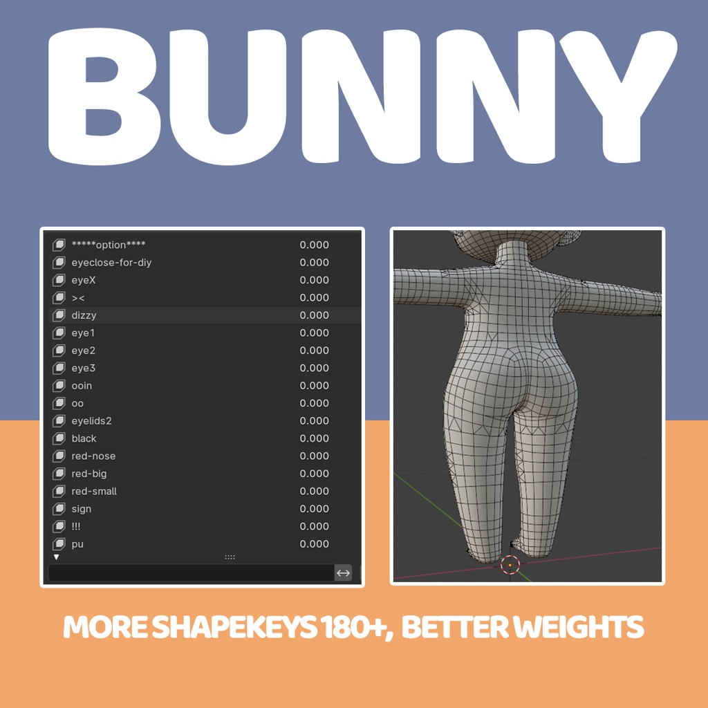 【BUNNY】VRChat向オリジナル3Dモデル#lucky3D