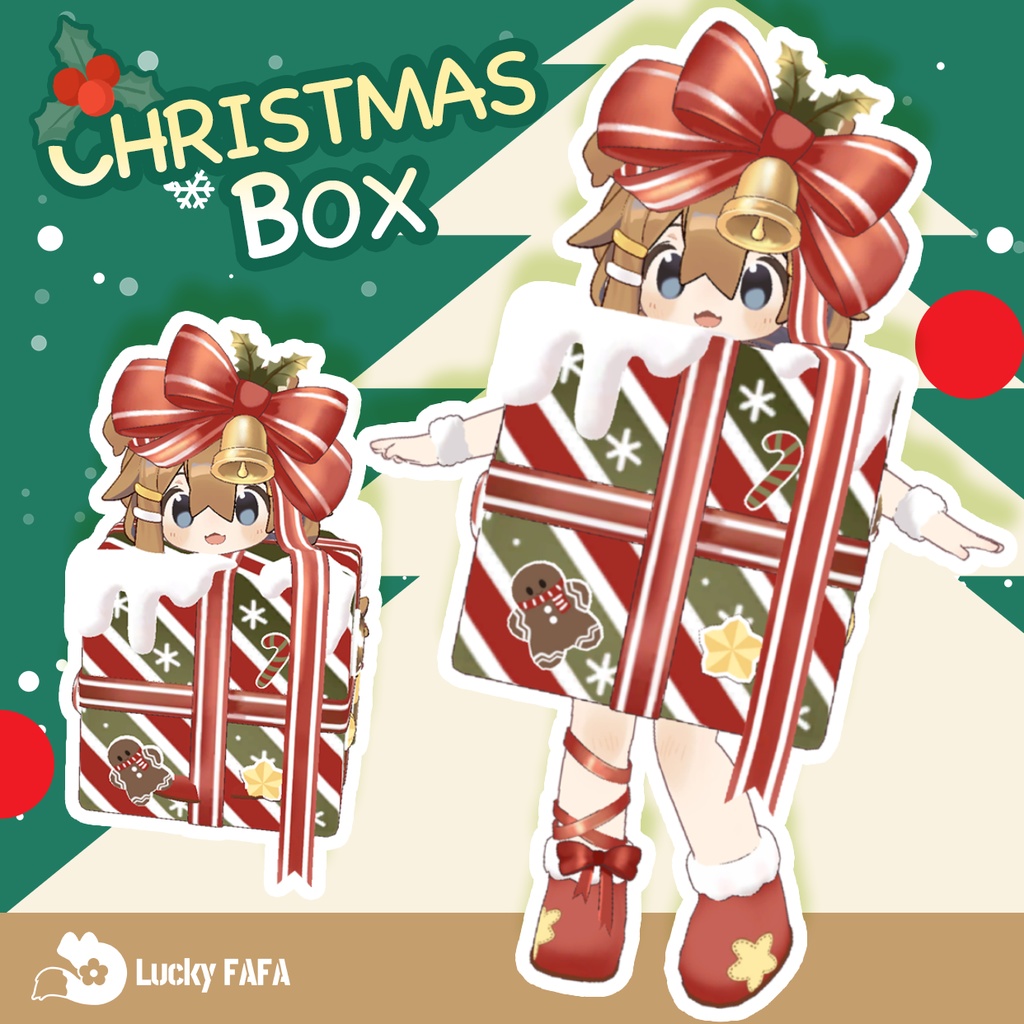 新しいウィンドウへお進みください【Christmas Box衣装v1.0】✦4キャラ対応✦