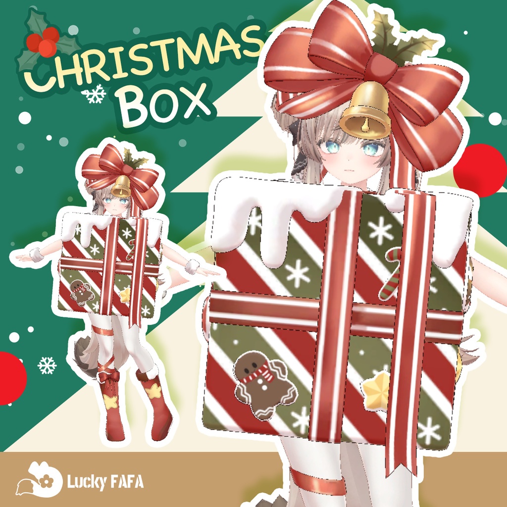 新しいウィンドウへお進みください【Christmas Box衣装v1.0】✦4キャラ対応✦