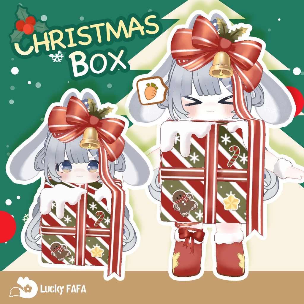 新しいウィンドウへお進みください【Christmas Box衣装v1.0】✦4キャラ対応✦
