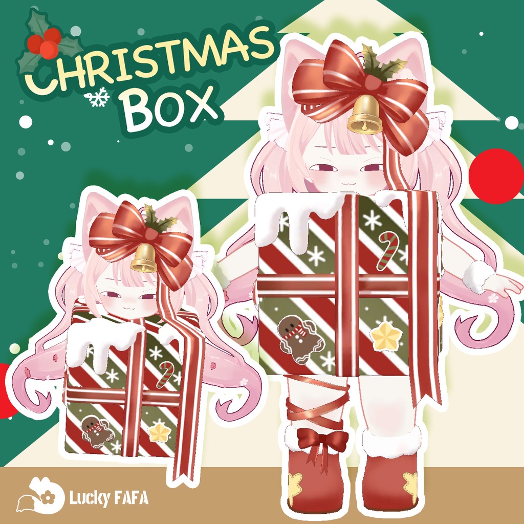 新しいウィンドウへお進みください【Christmas Box衣装v1.0】✦4キャラ対応✦
