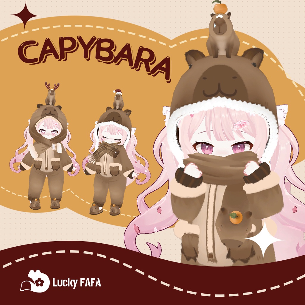 【capybara衣装】✦4キャラ対応✦