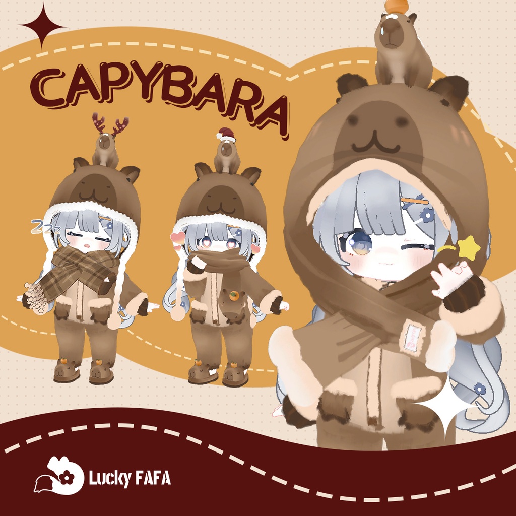 【capybara衣装】✦4キャラ対応✦