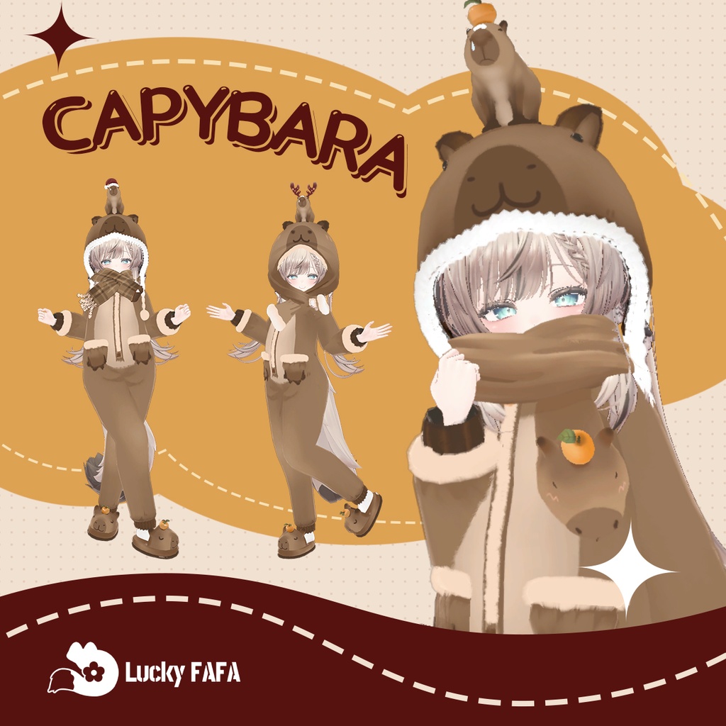 【capybara衣装】✦4キャラ対応✦