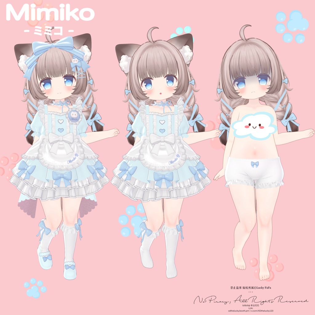 オリジナル3Dモデル「ミミコ」-Mimiko-#Mimiko3D