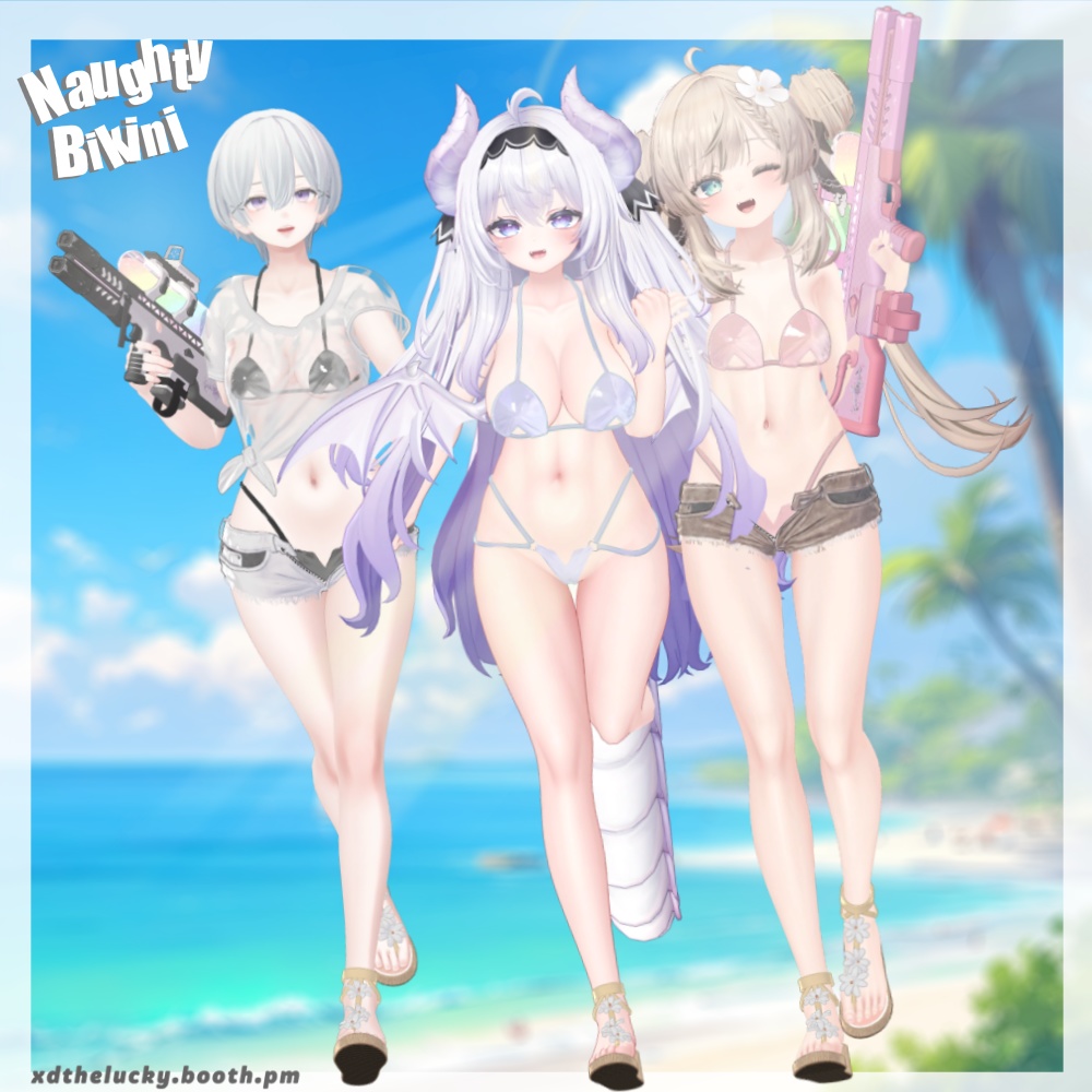 2.0!【Naughty Bikini】水をかけるとスケスケになちゃう