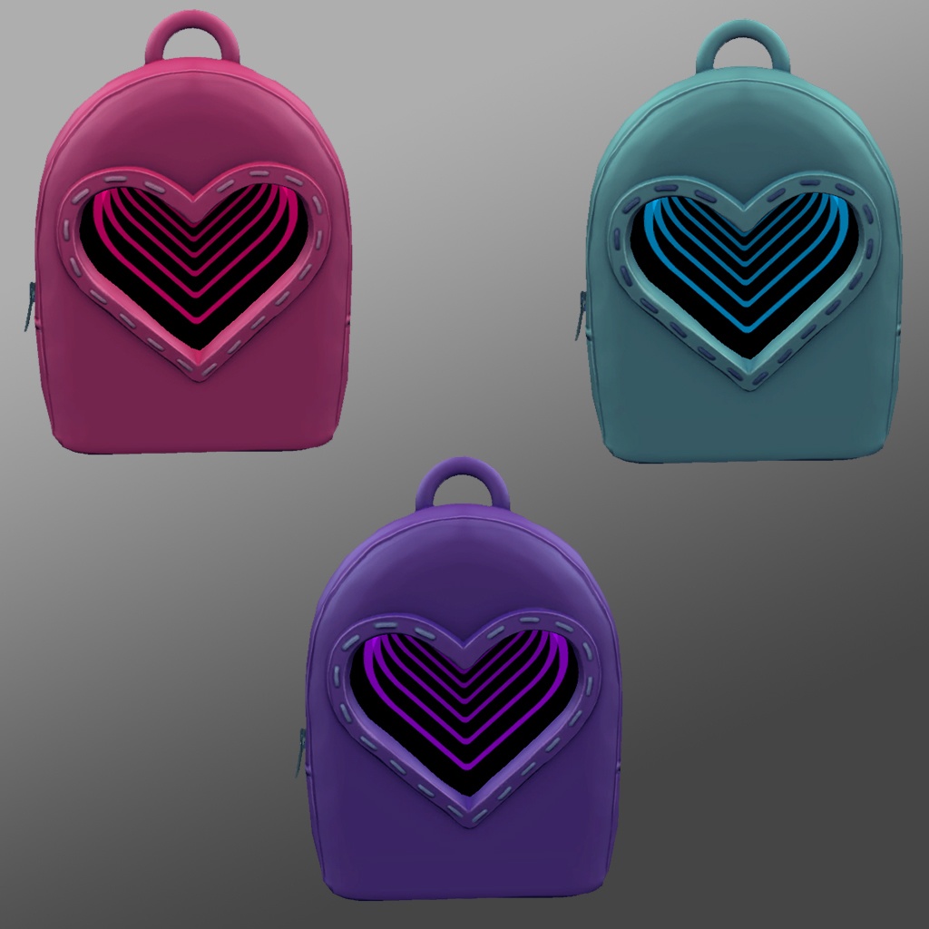 かわいいハートのバックパック(Cute Heart Backpack)