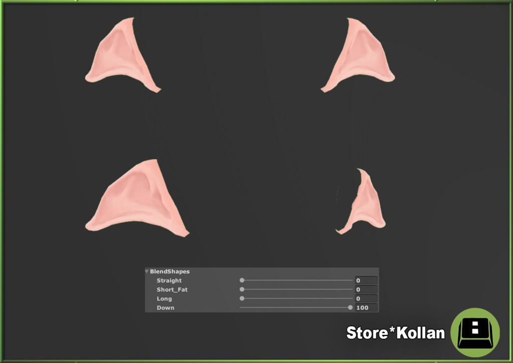 Elf Ears エルフの耳 for Kikiyo / オリジナル3Dモデル「桔梗」