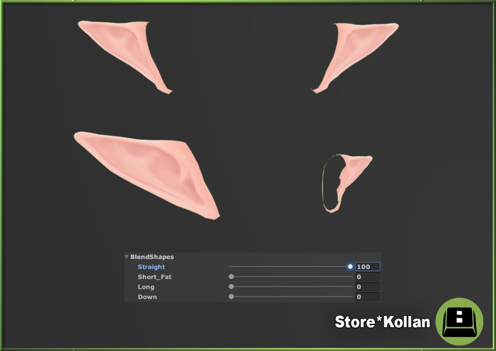 Elf Ears エルフの耳 for Kikiyo / オリジナル3Dモデル「桔梗」