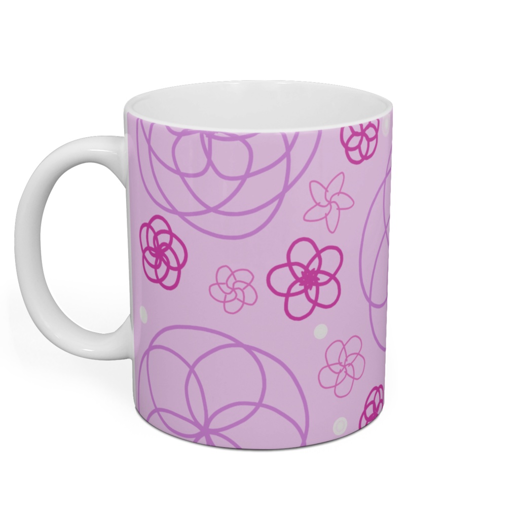 花柄マグカップ(ピンク)