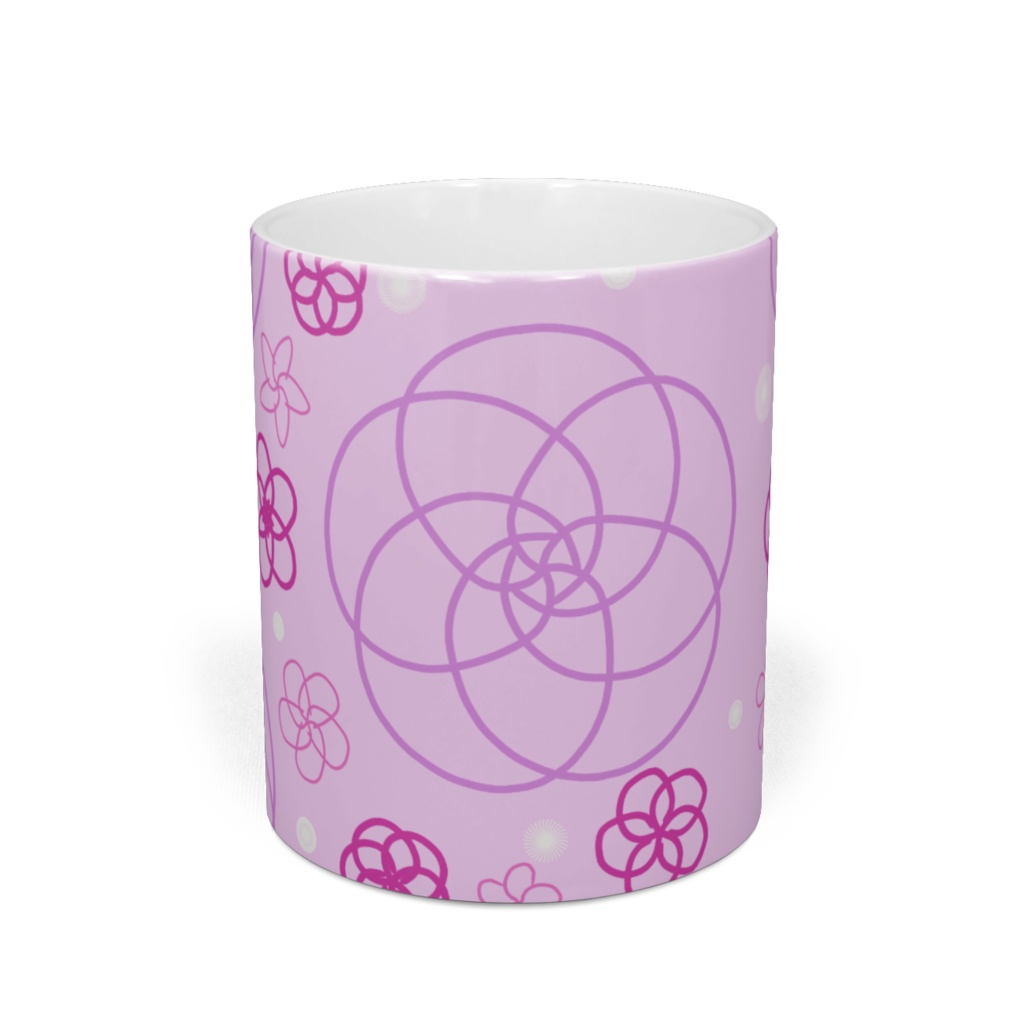 花柄マグカップ(ピンク)