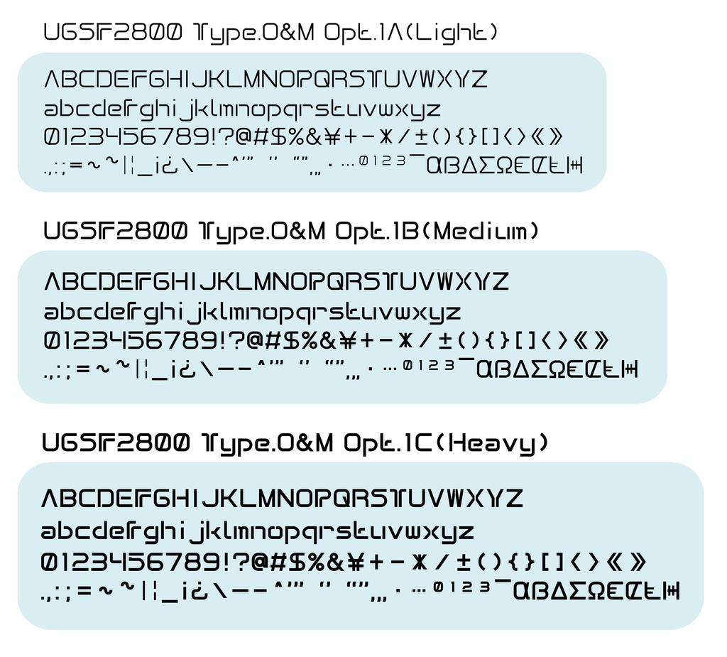 UGSF2800風フォント Type.Oto&Mit  Opt.1  Ver1.00
