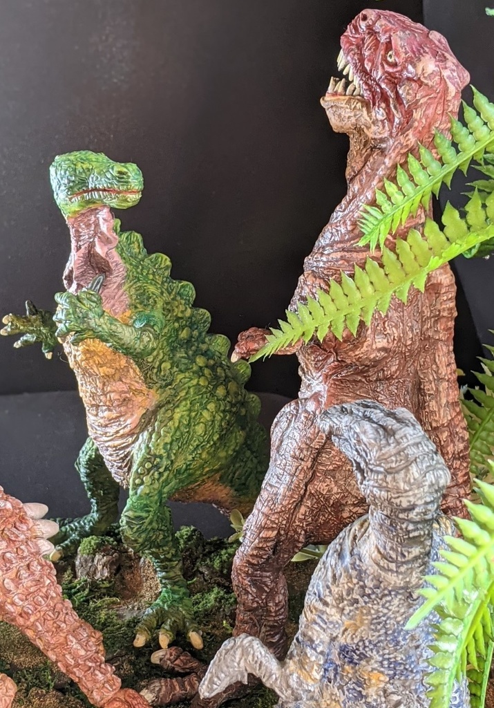 暴竜降臨(ジオラマベース付)ティラノサウルス・イグアノドン・トラコドン・アンキロサウルス