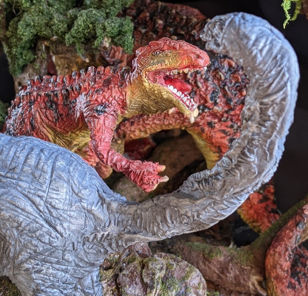 雷竜無惨(ジオラマベース付)アロサウルス大小・ブロントサウルス