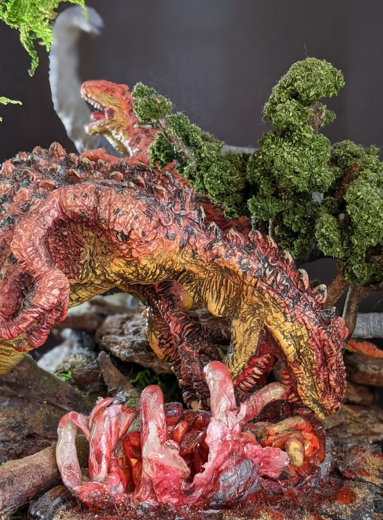 雷竜無惨(ジオラマベース付)アロサウルス大小・ブロントサウルス