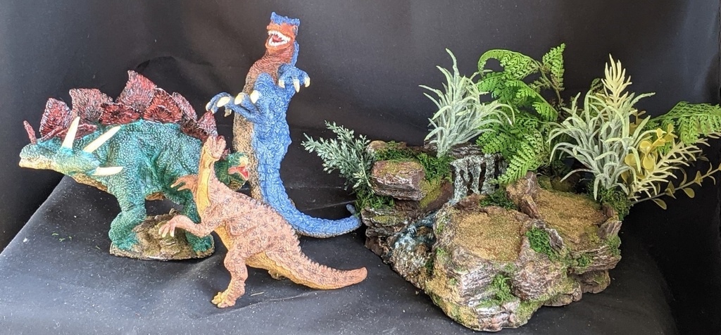 剣竜反撃(ジオラマベース付)ステゴサウルス・アロサウルス・カンプトサウルス